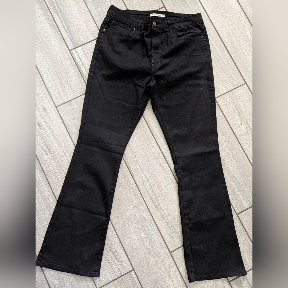 New Levi's Women's Black Flare Boot Cut Jeans Size 12